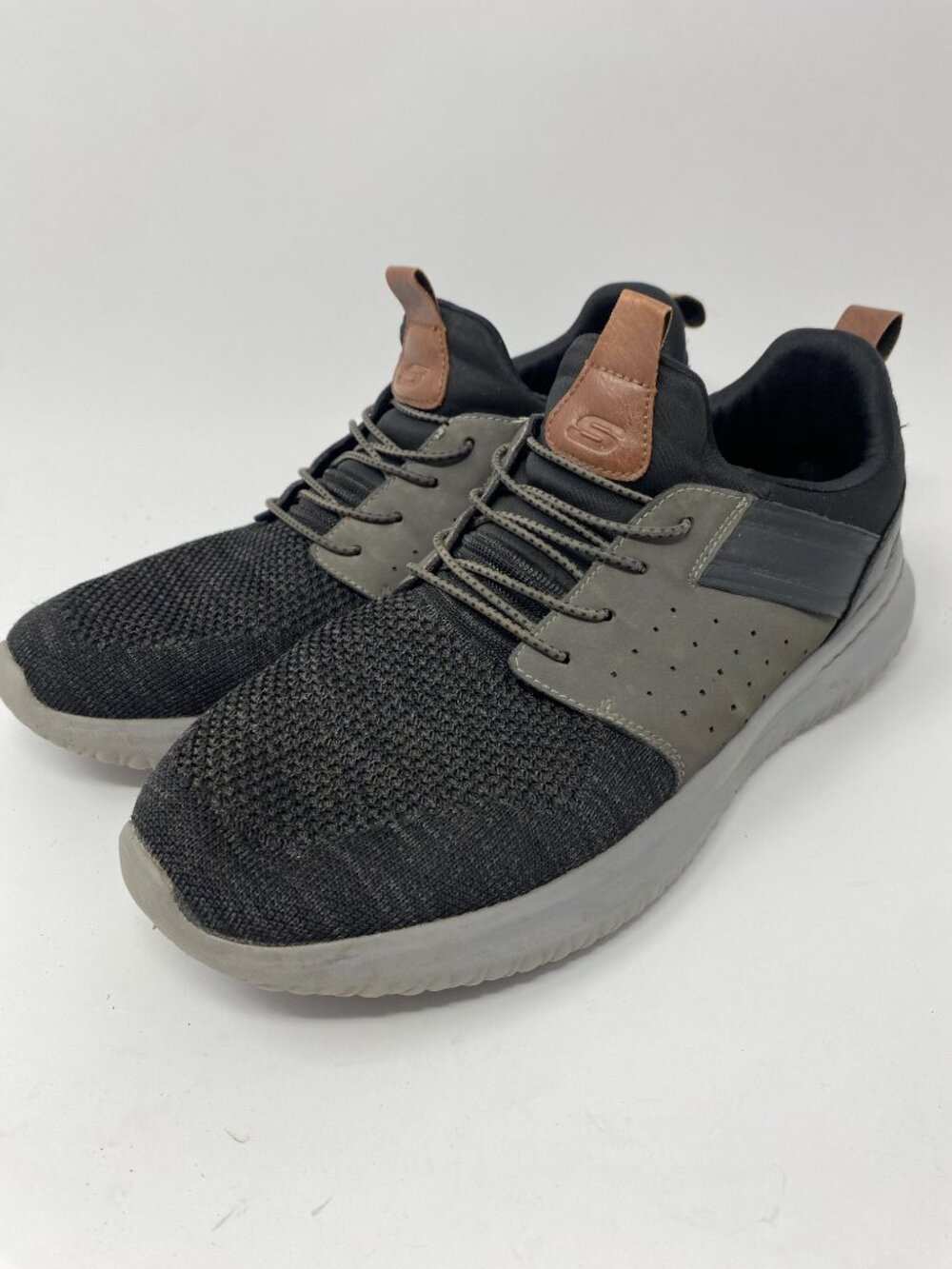 Skechers Mens Delson 3.0 Cicada Casual Shoes Sneakers 12 Gray Black 56299CS